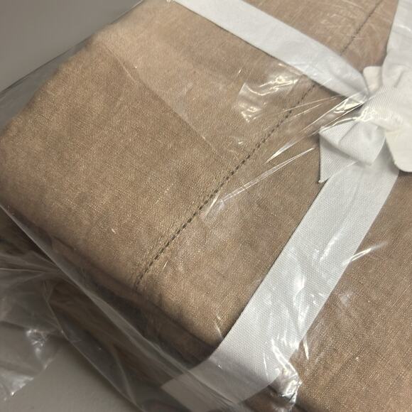 Pottery Barn IDS Belgian Flax Linen Sheet Set + 2 King Pillowcases Bronze NWT - Picture 7 of 7